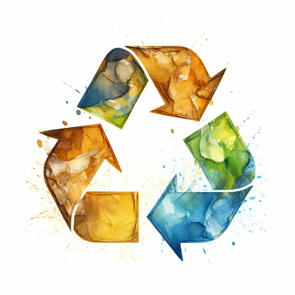 Ein einfacher Hintergrund mit einem Recycling-Symbol